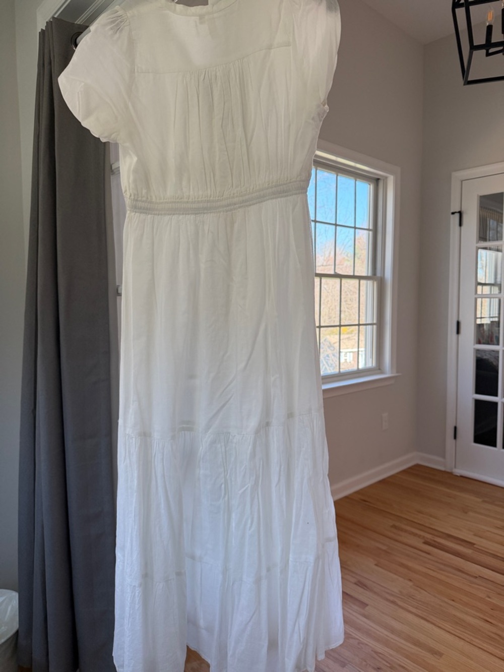 Elan White Button-Front Boho Maxi Dress - Picture 5 of 6